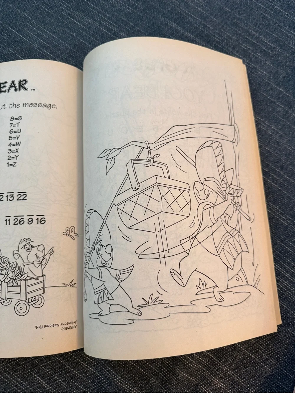 Vintage Yogi Bear Jumbo Coloring Activity Book Hanna Barbera Landoll’s
